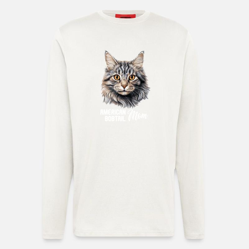 Cat Cats American Bobtail - Longsleeve - made by SPREAD - OFF WHITE