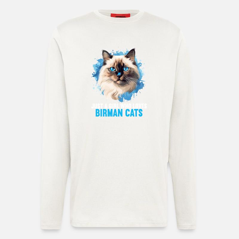 Birman Cat Birma Katze - Longsleeve - made by SPREAD  - OFF WHITE
