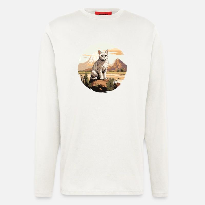 Burmilla Kitten Burmilla Cat - Longsleeve - made by SPREAD - OFF WHITE