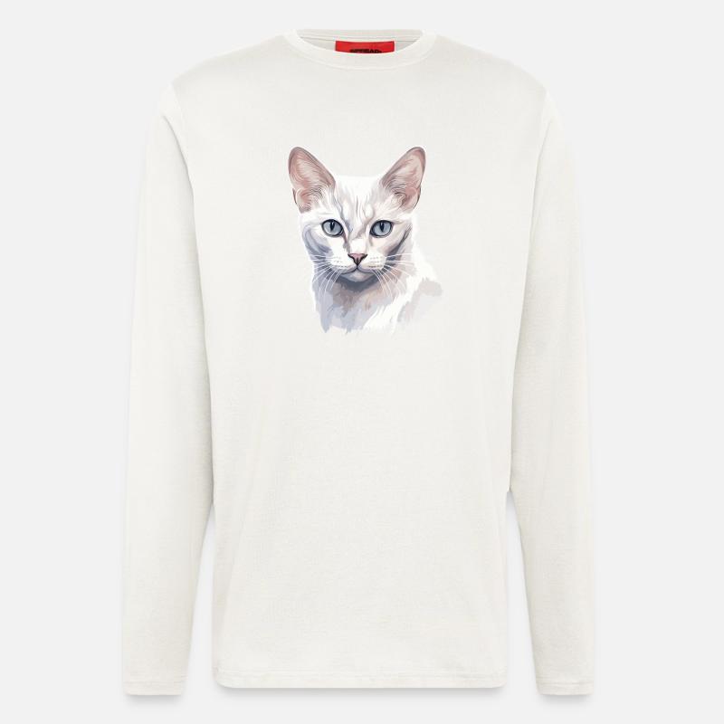 Burmilla Kätzchen Burmilla Katze - Langarmshirt - made by SPREAD  - OFF WHITE