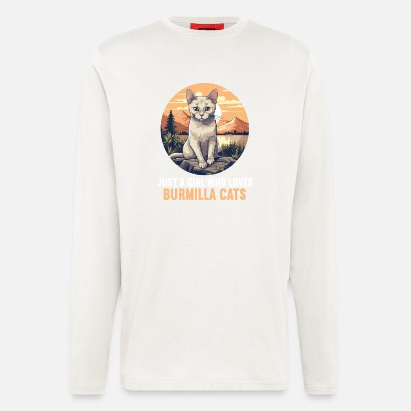 Burmilla Kitten Burmilla Cat - Longsleeve - made by SPREAD - OFF WHITE