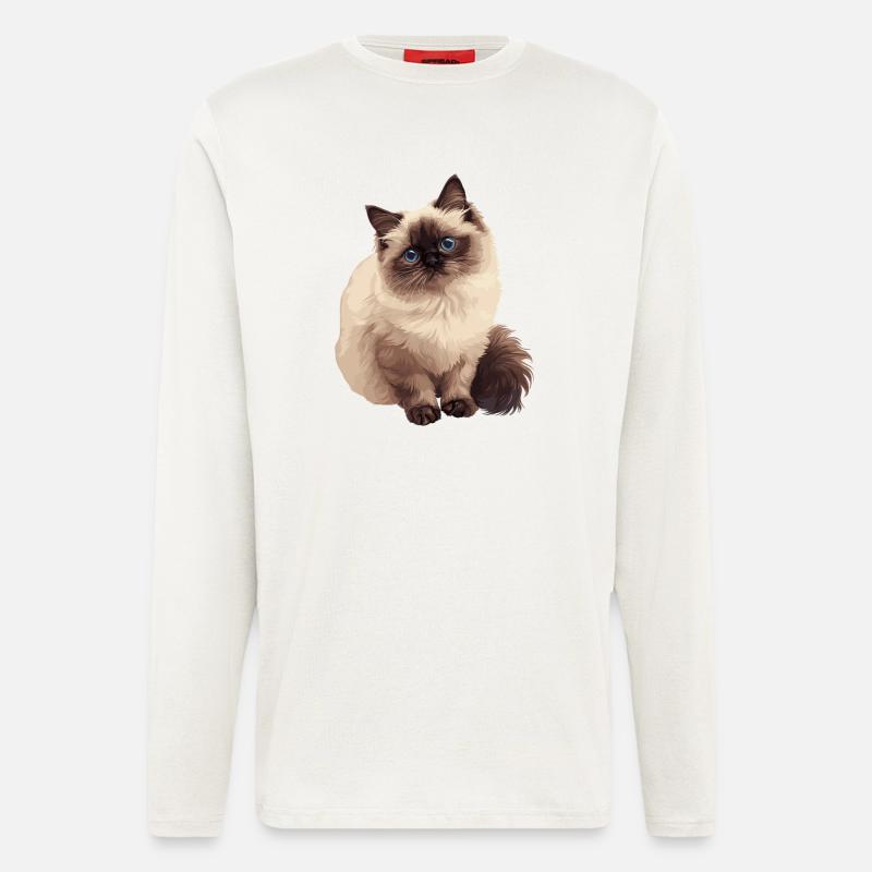 Himalayan Cat Colourpoint Katze - Longsleeve - made by SPREAD  - OFF WHITE