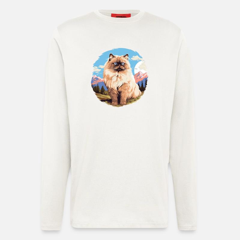 Himalayan Cat Colourpoint Katze - Longsleeve - made by SPREAD  - OFF WHITE