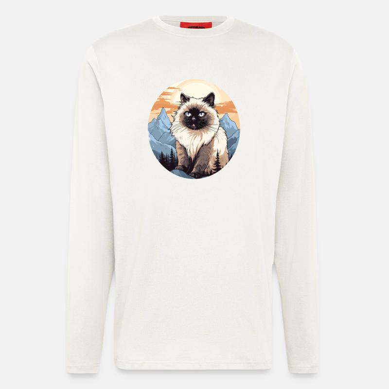 Himalayan Cat Colourpoint Katze - Longsleeve - made by SPREAD  - OFF WHITE
