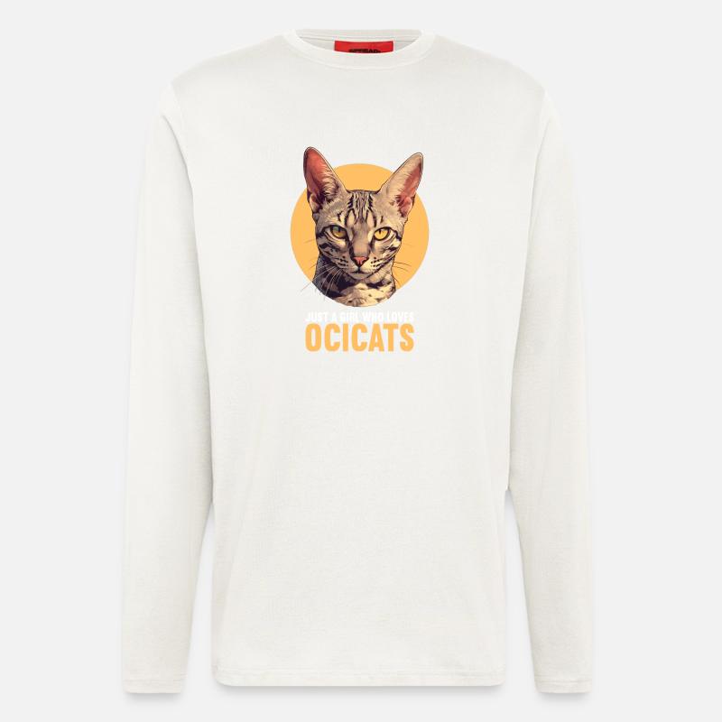 Ocicat Kitten Ocicat Cat - Longsleeve - made by SPREAD  - OFF WHITE