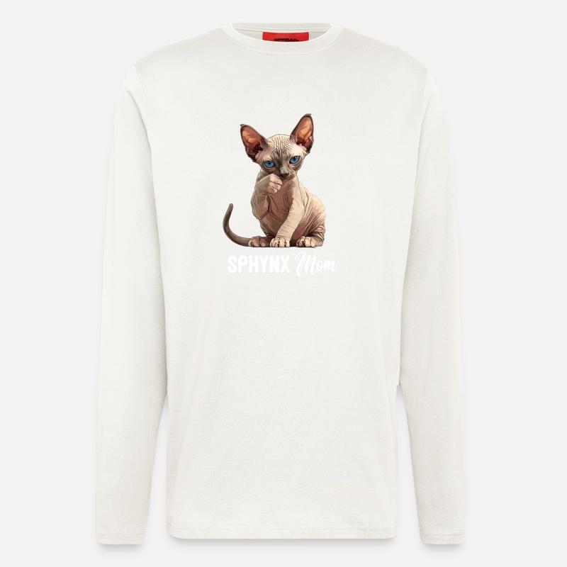 Sphynx Kitten Sphynx Cat - Longsleeve - made by SPREAD  - OFF WHITE