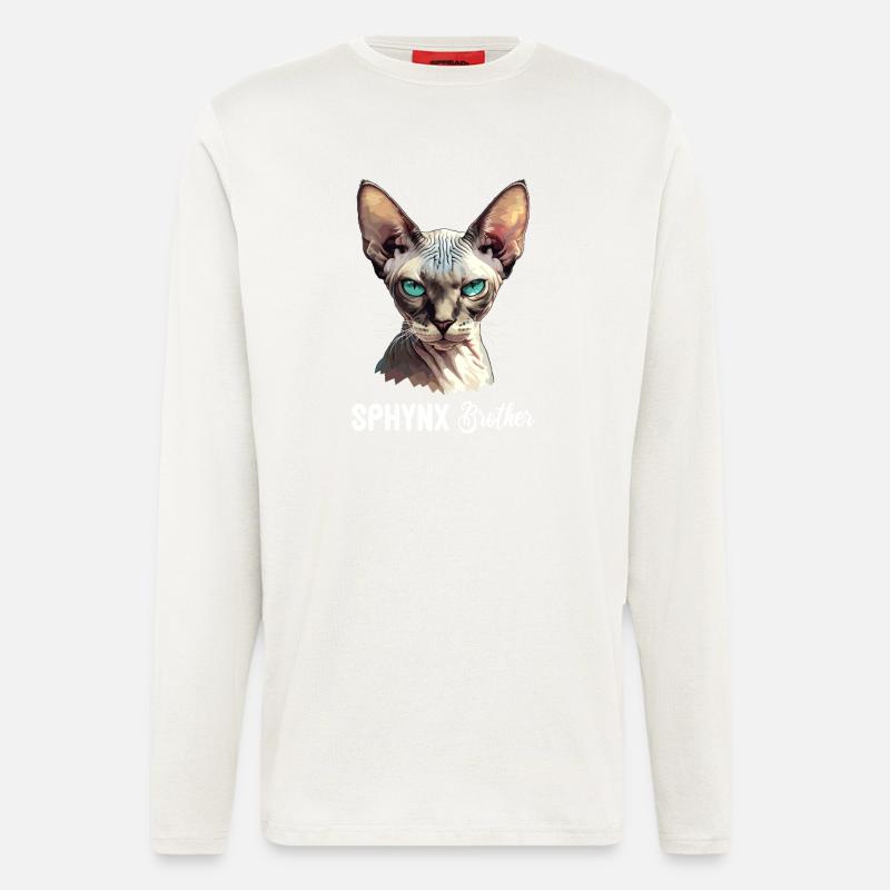 Sphynx Kätzchen Sphynx Katze - Langarmshirt - made by SPREAD - OFF WHITE