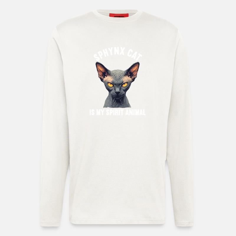 Sphynx Kätzchen Sphynx Katze - Langarmshirt - made by SPREAD - OFF WHITE