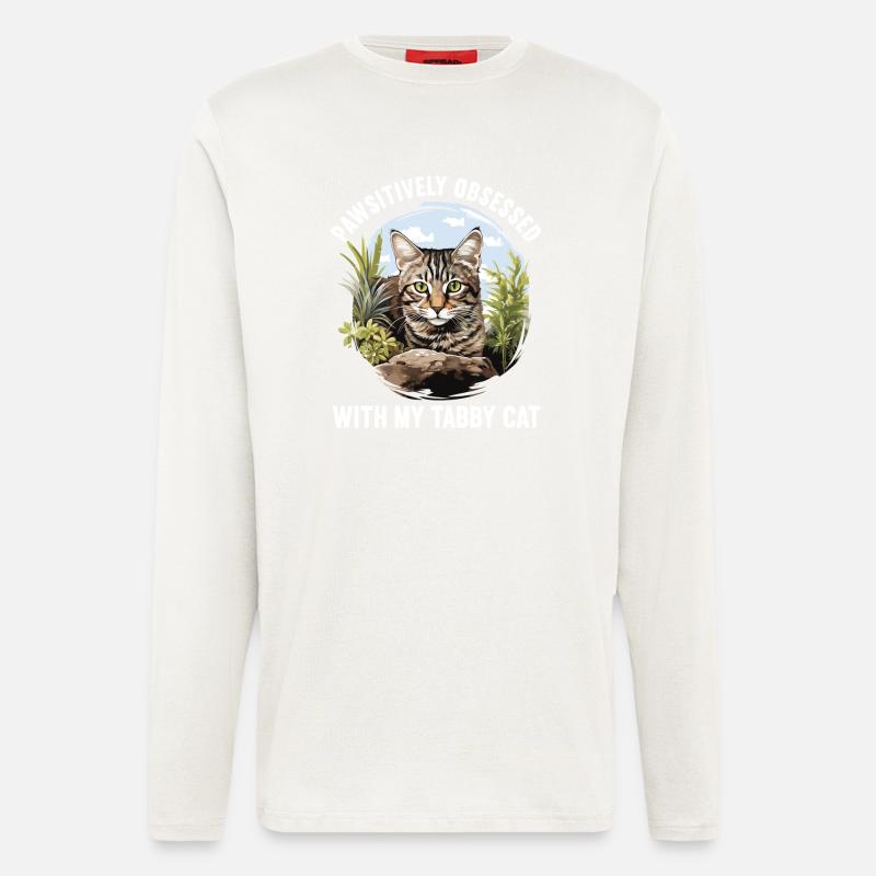 Tabby Kätzchen Tabby Katze - Langarmshirt - made by SPREAD - OFF WHITE
