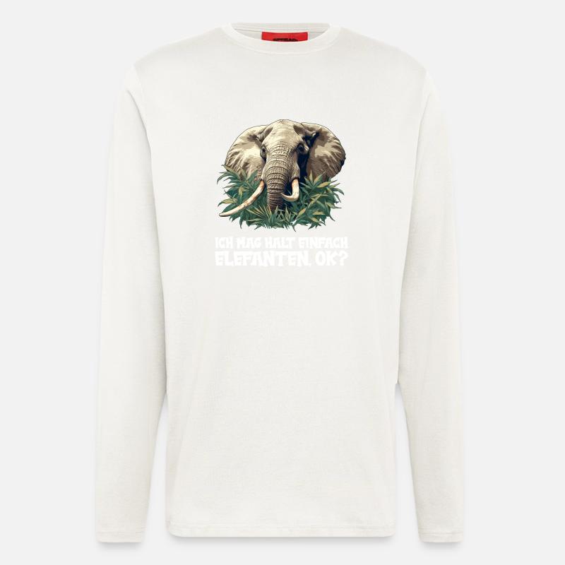 Éléphant Éléphant - Manches longues bio décontracté fabriqué en UE - OFF WHITE