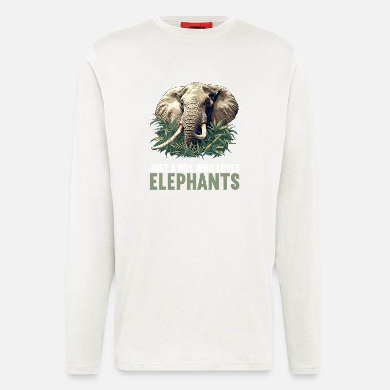 Elefanten Elefant - Langarmshirt - made by SPREAD  - OFF WHITE