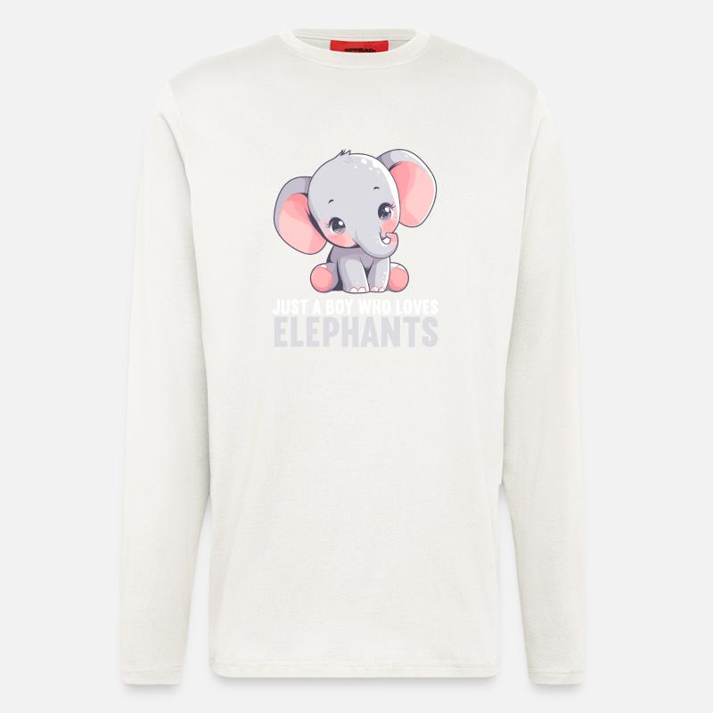 Elefanten Elefant - Langarmshirt - made by SPREAD - OFF WHITE