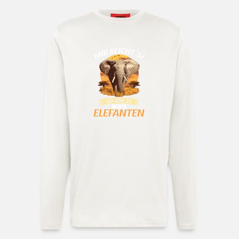 Elefanten Elefant - Langarmshirt - made by SPREAD  - OFF WHITE