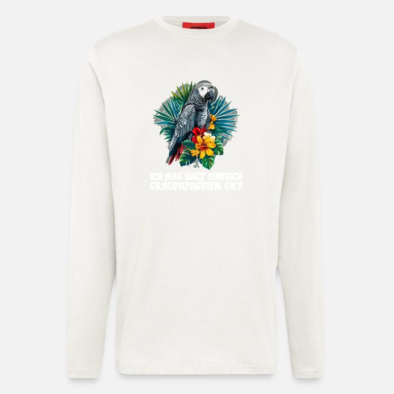Graupapageien Graupapagei - Langarmshirt - made by SPREAD  - OFF WHITE