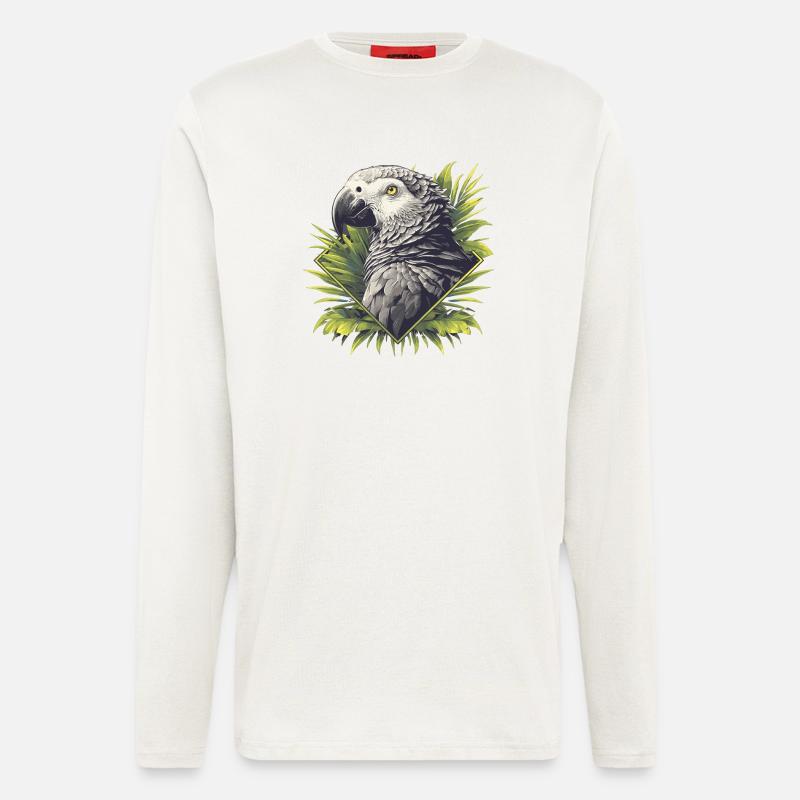 Graupapageien Graupapagei - Langarmshirt - made by SPREAD  - OFF WHITE