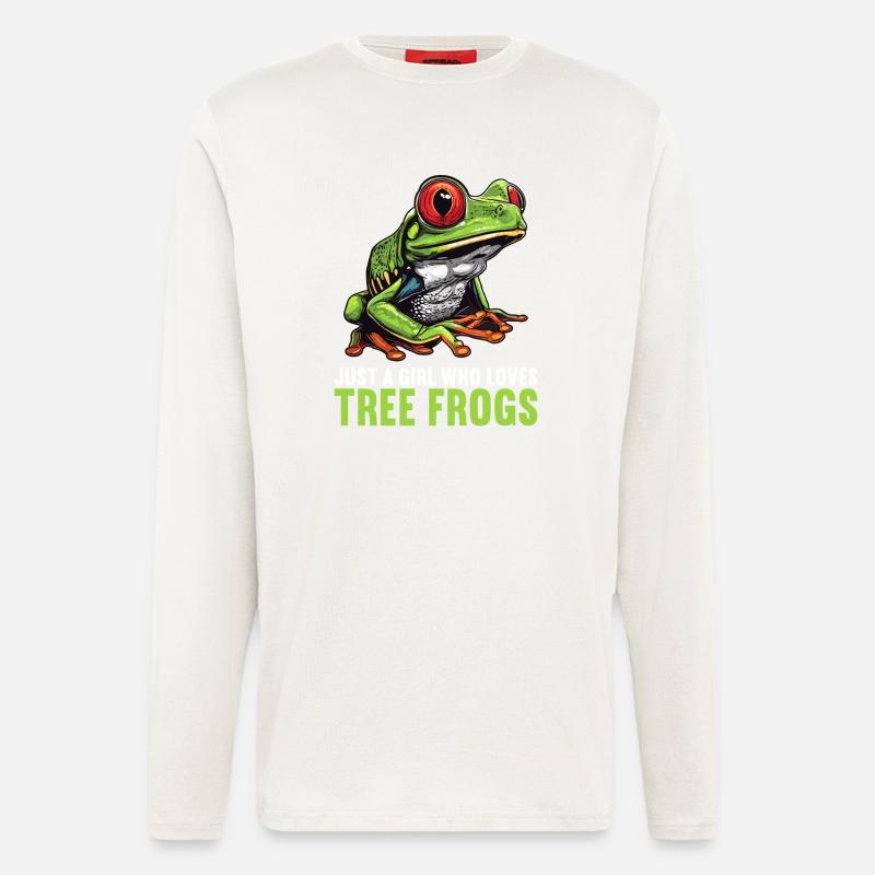 Tree Frog Baumfrösche Baumfrosch - Langarmshirt - made by SPREAD  - OFF WHITE