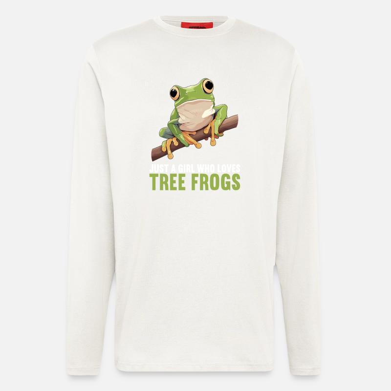 Tree Frog Baumfrösche Baumfrosch - Langarmshirt - made by SPREAD  - OFF WHITE