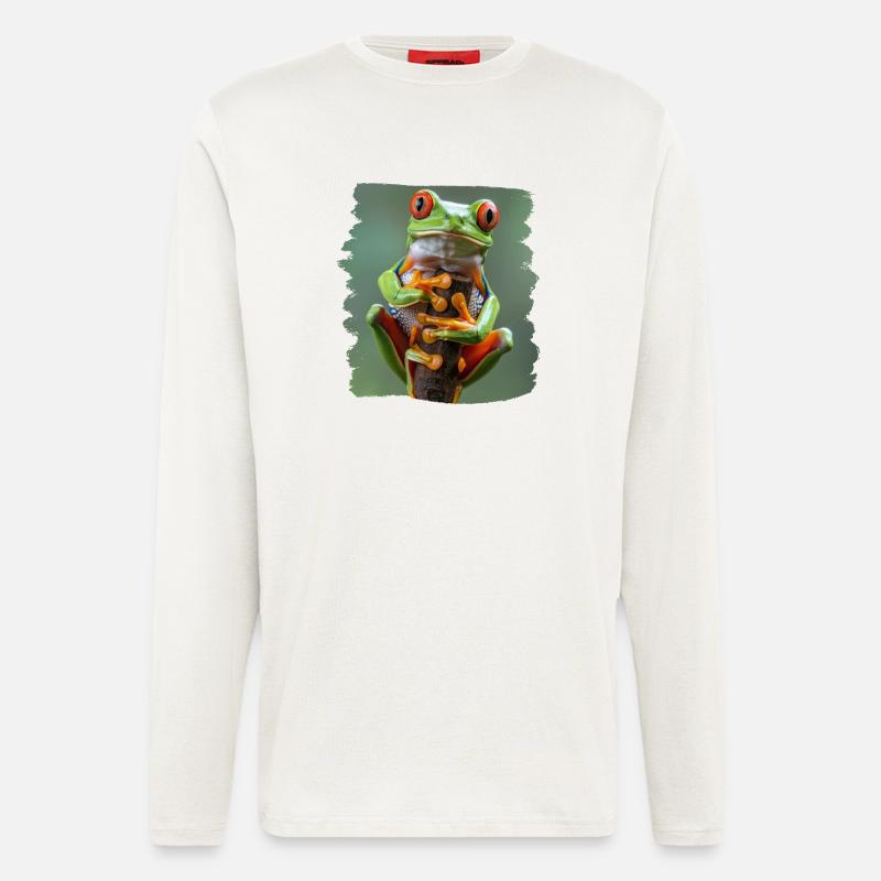 Tree Frog Baumfrösche Baumfrosch - Longsleeve - made by SPREAD  - OFF WHITE