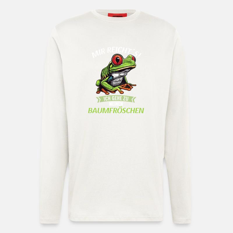 Tree Frog Baumfrösche Baumfrosch - Langarmshirt - made by SPREAD - OFF WHITE