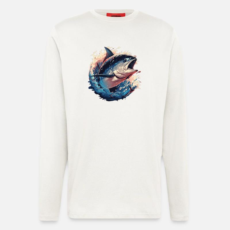 Tuna Thunfische Thunfisch - Langarmshirt - made by SPREAD  - OFF WHITE