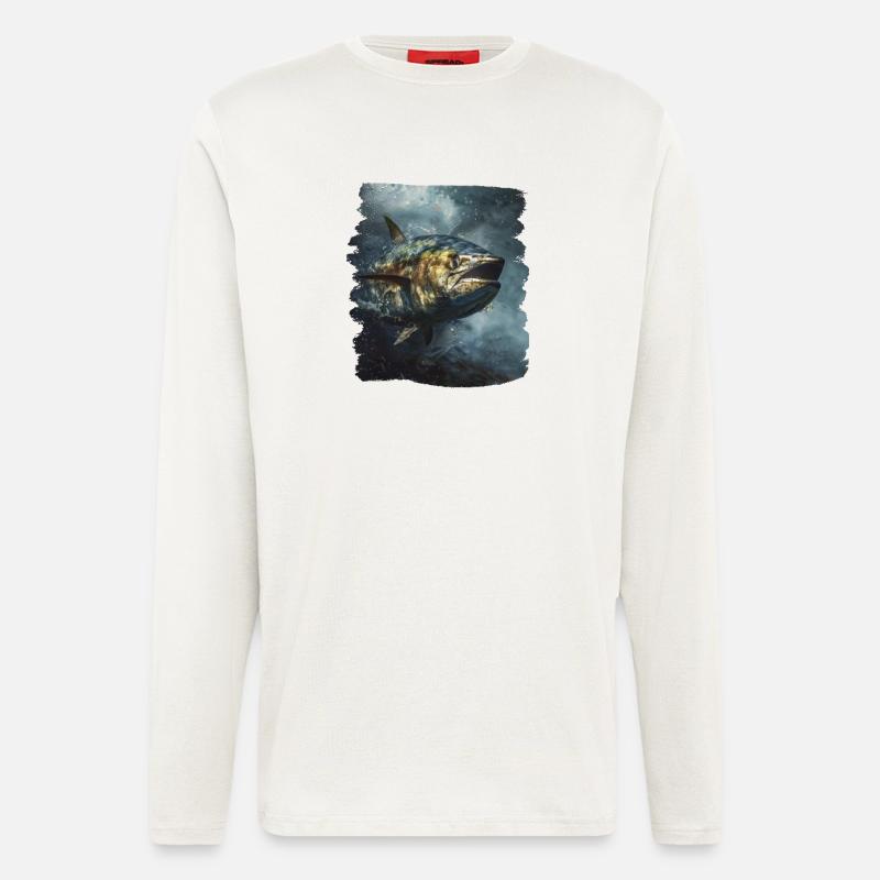 Tuna Thunfische Thunfisch - Langarmshirt - made by SPREAD  - OFF WHITE