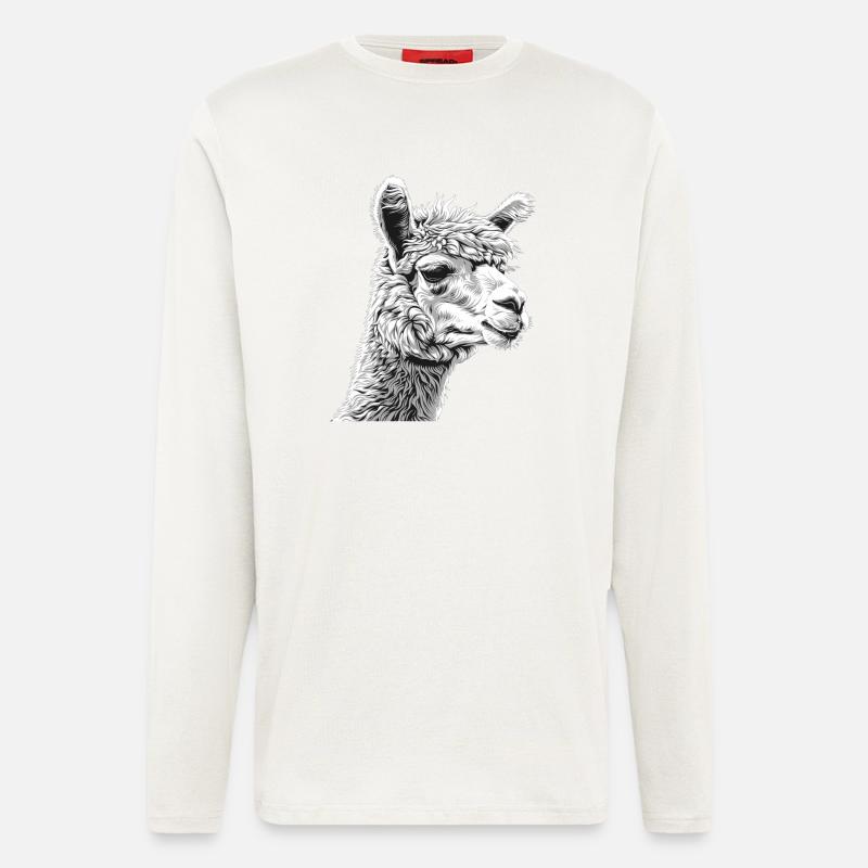 Alpaca Alpacas Alpaca - Longsleeve - made by SPREAD  - OFF WHITE