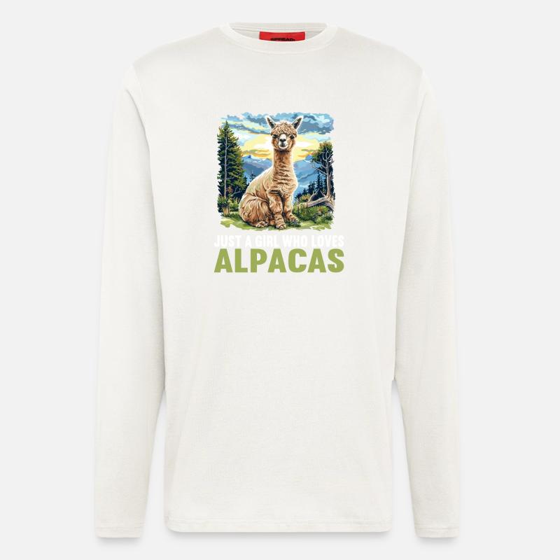 Alpaca Alpacas Alpaca - Longsleeve - made by SPREAD  - OFF WHITE
