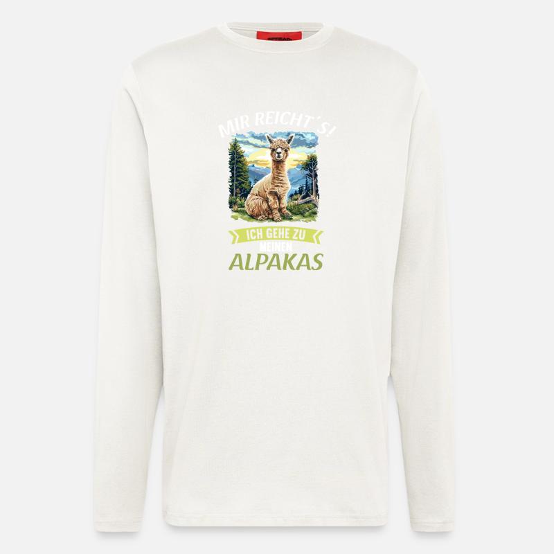 Alpaca Alpacas Alpaca - Longsleeve - made by SPREAD  - OFF WHITE