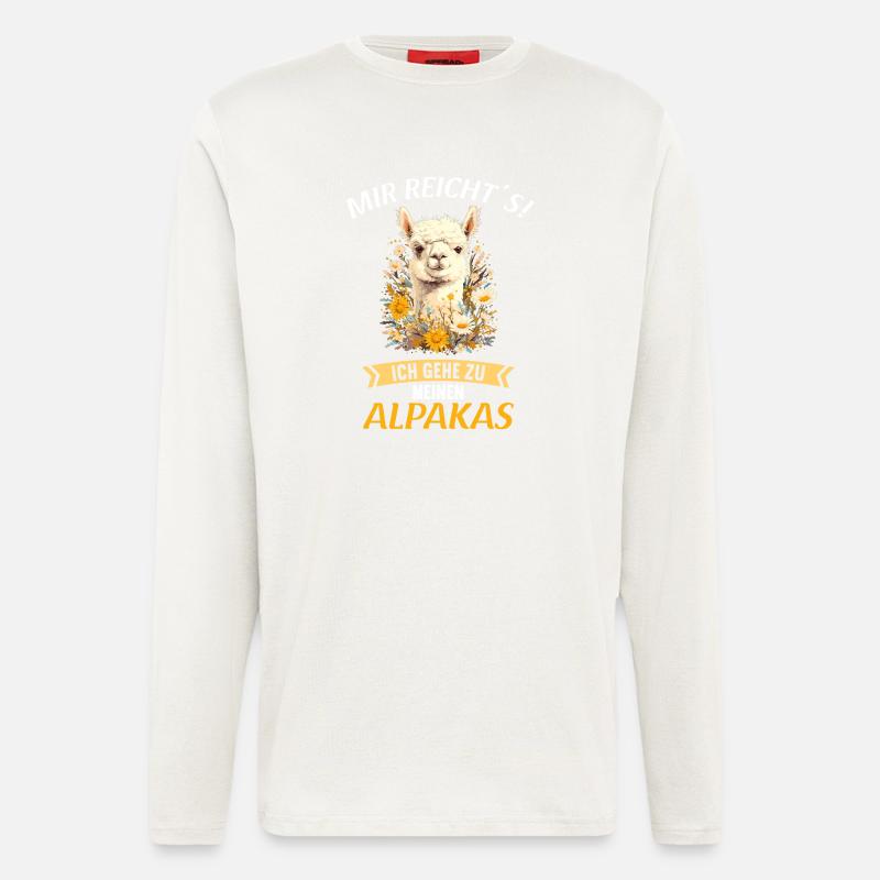 Alpaca Alpacas Alpaca - Longsleeve - made by SPREAD  - OFF WHITE