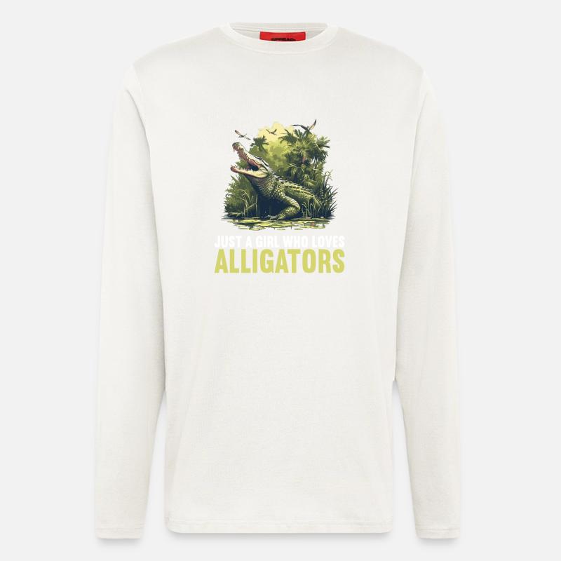 Alligatoren Alligator - Langarmshirt - made by SPREAD  - OFF WHITE