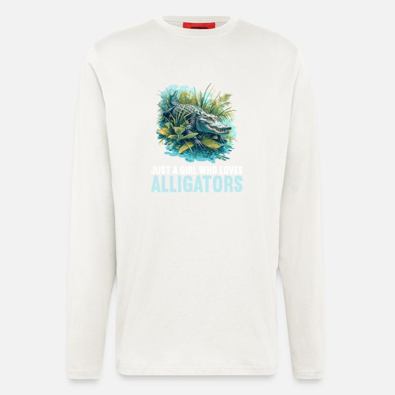 Alligatoren Alligator - Langarmshirt - made by SPREAD  - OFF WHITE