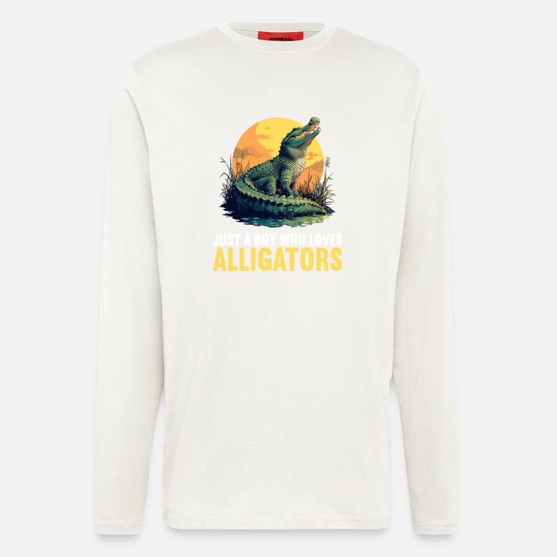 Alligatoren Alligator - Langarmshirt - made by SPREAD  - OFF WHITE
