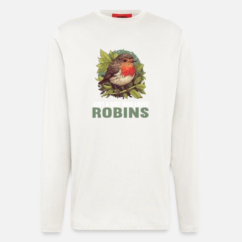 Robin Rotkehlchen - Langarmshirt - made by SPREAD  - OFF WHITE