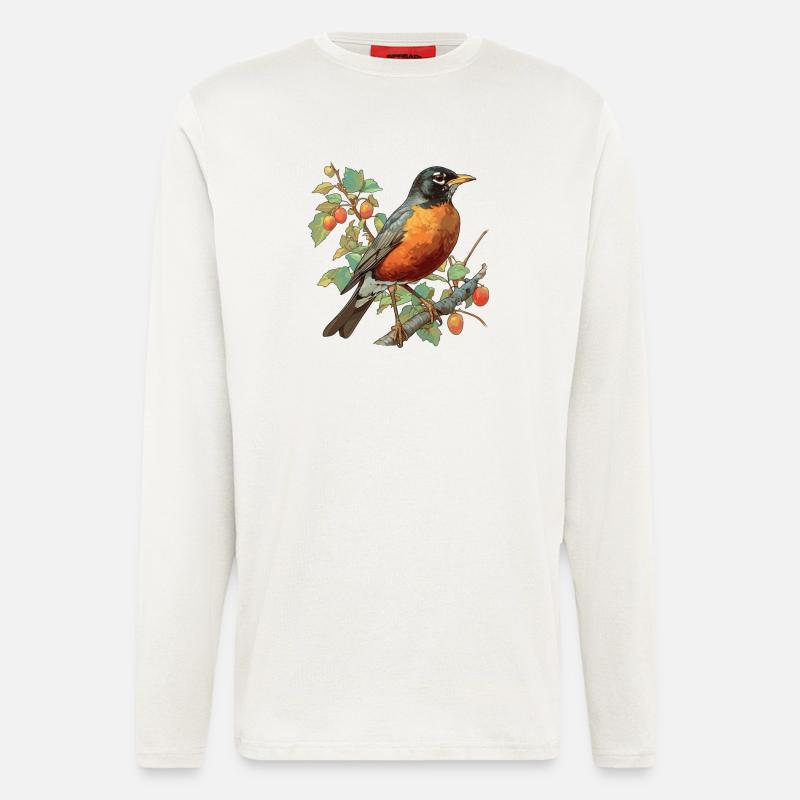 Robin Rotkehlchen - Longsleeve - made by SPREAD  - OFF WHITE