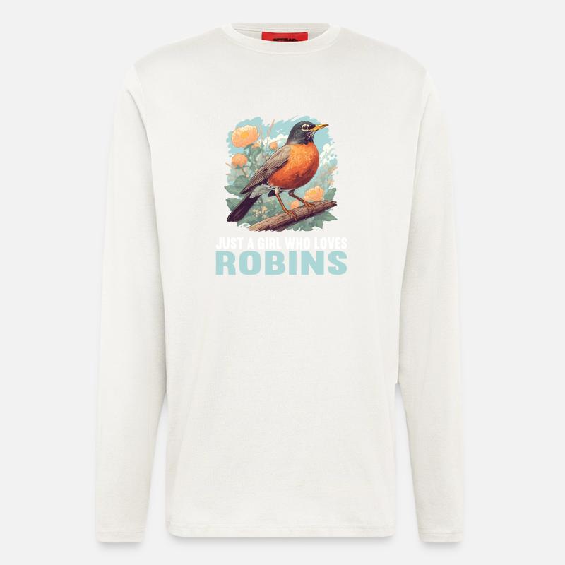 Robin Rotkehlchen - Langarmshirt - made by SPREAD  - OFF WHITE