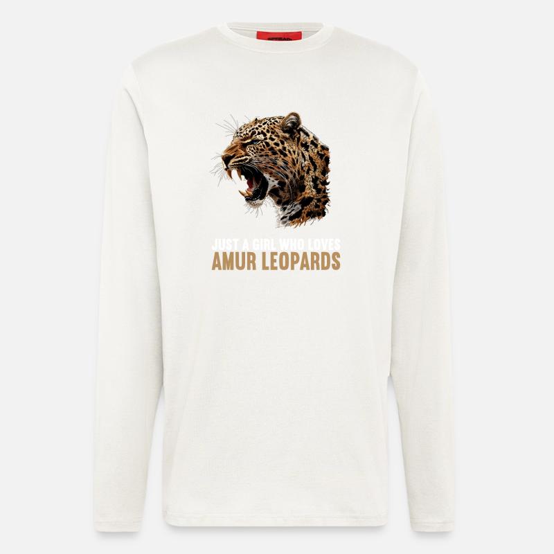 Léopard de l’Amour Amurleoparden Amurleopard - Manches longues bio décontracté fabriqué en UE - OFF WHITE