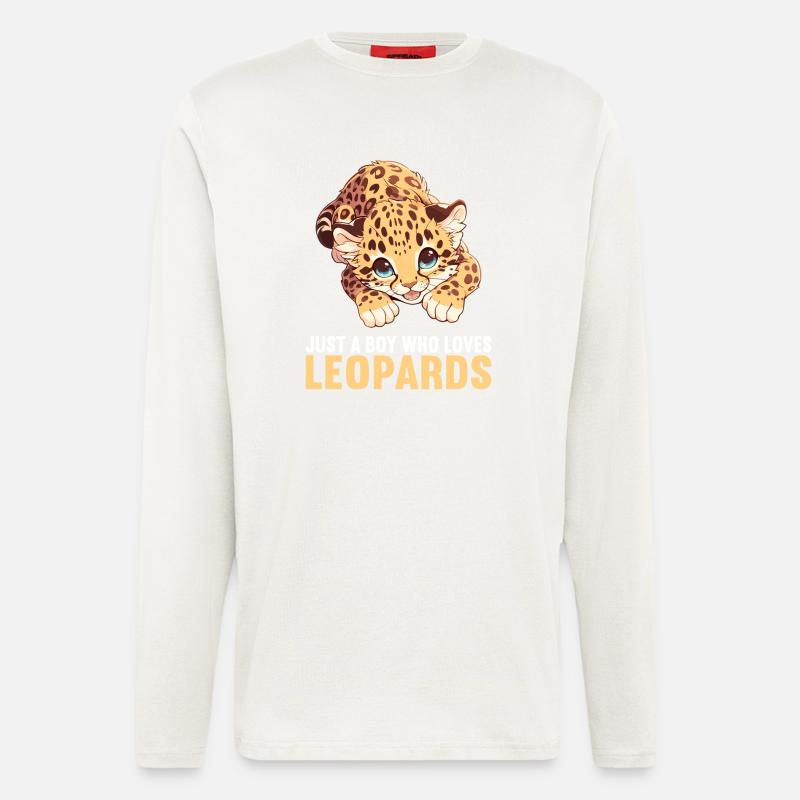 Leoparden Leopard - Langarmshirt - made by SPREAD  - OFF WHITE