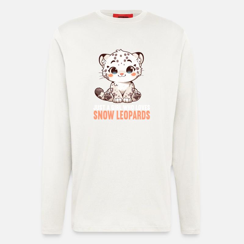 Snow Leopard Schneeleoparden Schneeleopard - Longsleeve - made by SPREAD  - OFF WHITE