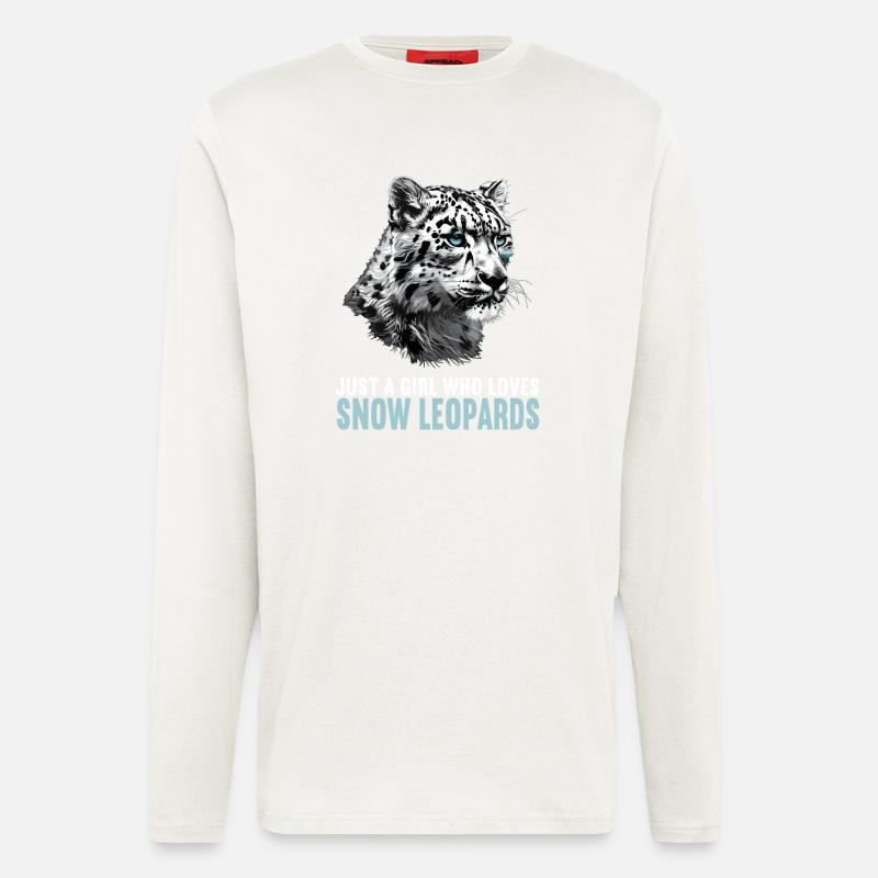 Snow Leopard Schneeleoparden Schneeleopard - Longsleeve - made by SPREAD  - OFF WHITE