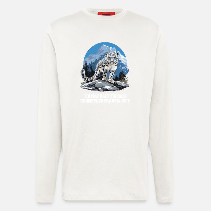 Snow Leopard Schneeleoparden Schneeleopard - Longsleeve - made by SPREAD  - OFF WHITE