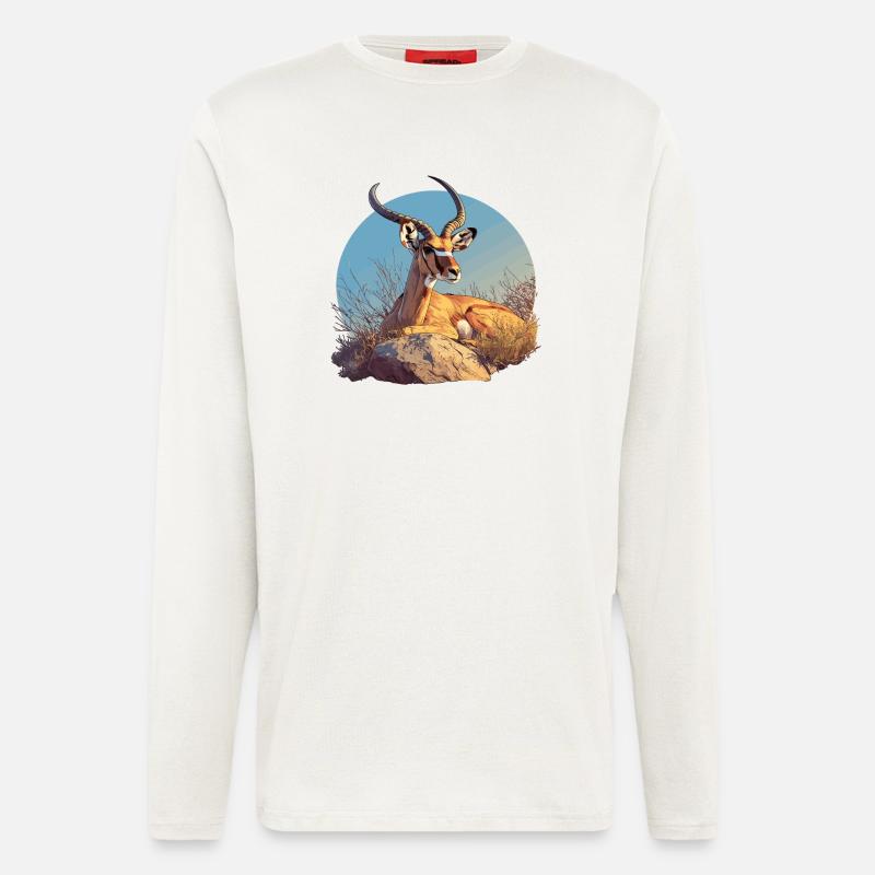 Antelope Antilopen Antilope - Longsleeve - made by SPREAD  - OFF WHITE