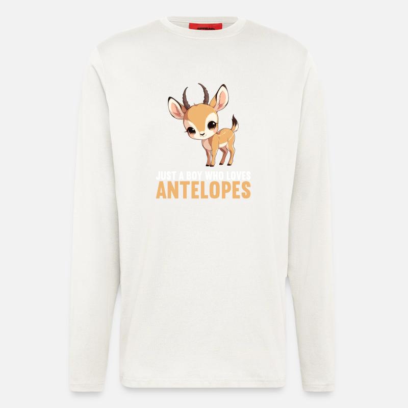 Antelope Antilopen Antilope - Langarmshirt - made by SPREAD  - OFF WHITE