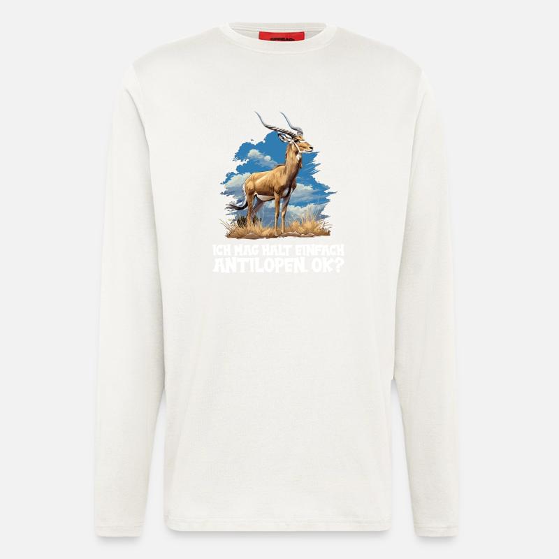 Antelope Antilopen Antilope - Longsleeve - made by SPREAD  - OFF WHITE