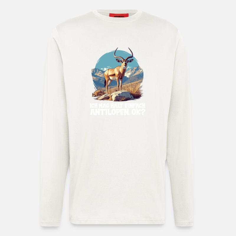 Antelope Antilopen Antilope - Longsleeve - made by SPREAD  - OFF WHITE