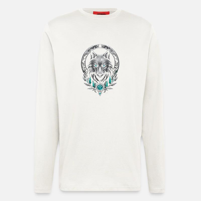 Medieval Arctic Wolf - Longsleeve - made by SPREAD  - OFF WHITE