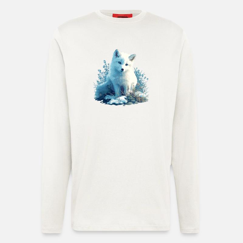 Arctic Fox Polarfüchse Polarfuchs - Longsleeve - made by SPREAD  - OFF WHITE