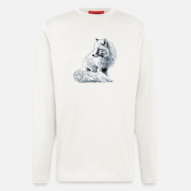 Arctic Fox Polarfüchse Polarfuchs - Longsleeve - made by SPREAD  - OFF WHITE