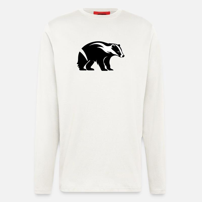 Badger Dachse Dachs - Longsleeve - made by SPREAD  - OFF WHITE
