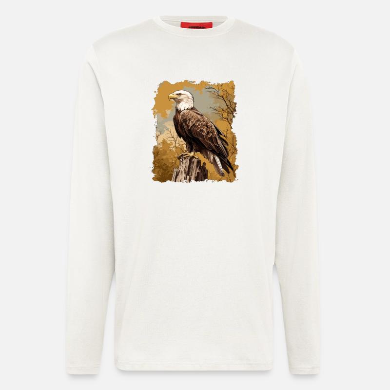 Bald Eagle Weißkopfseeadler - Langarmshirt - made by SPREAD  - OFF WHITE