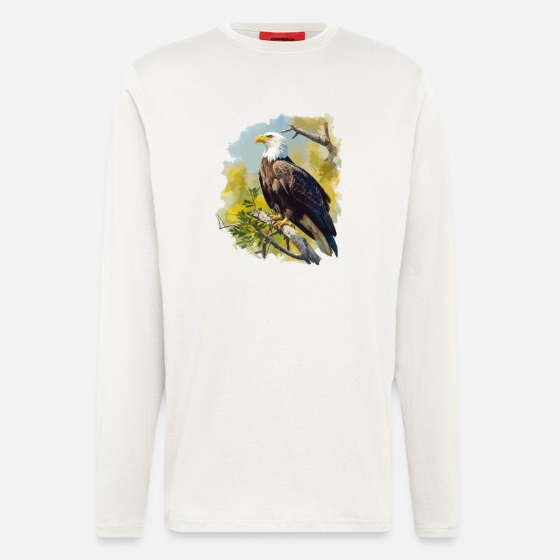 Bald Eagle Weißkopfseeadler - Langarmshirt - made by SPREAD - OFF WHITE